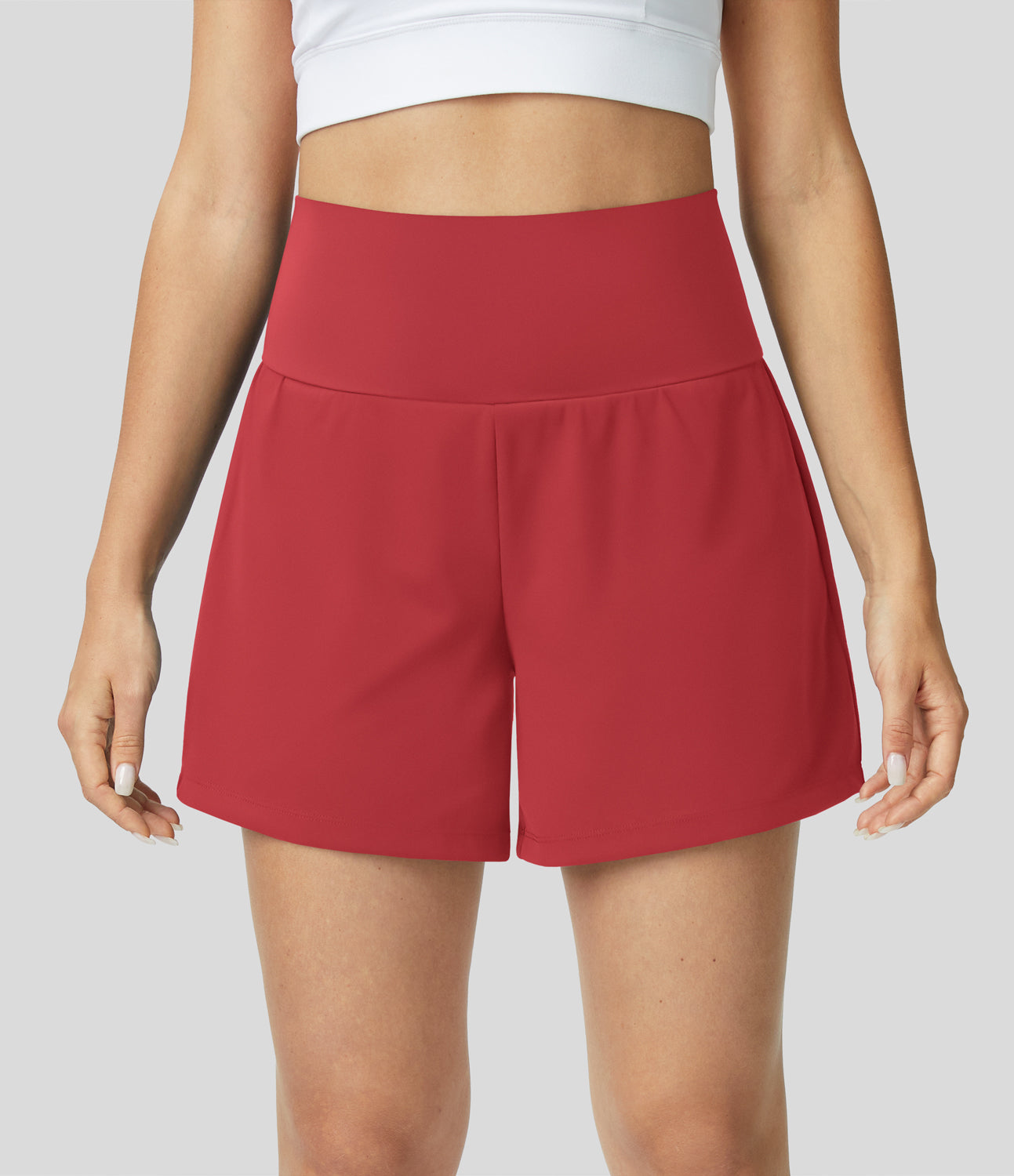 Lurachic™ - 2-in-1 yogashort met hoge taille, achterzak en zijzak