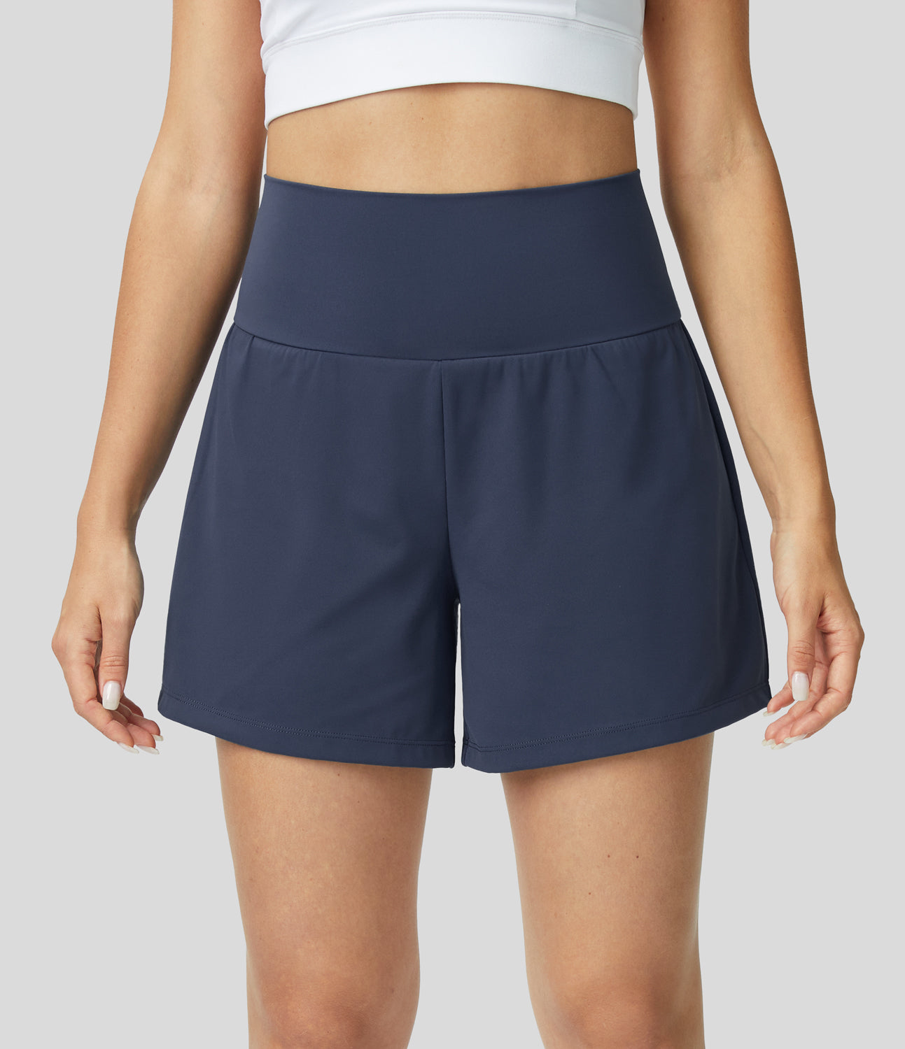 Lurachic™ - 2-in-1 yogashort met hoge taille, achterzak en zijzak