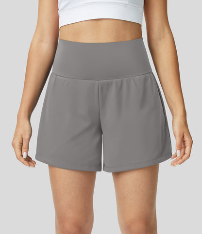 Lurachic™ - 2-in-1 yogashort met hoge taille, achterzak en zijzak