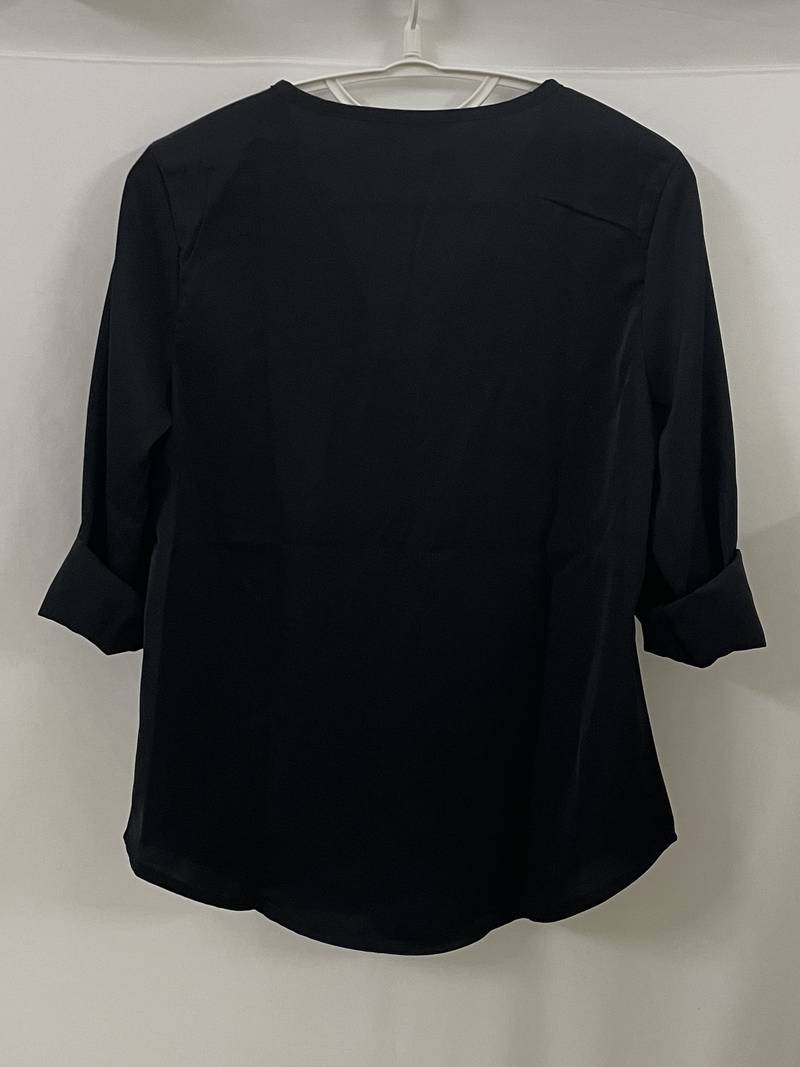 Lurean™ - Losse blouse met 3/4 mouwen met rits, grote maat